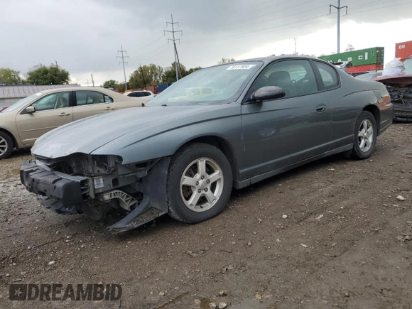 2005 Chevrolet Monte Carlo LS with VIN 2G1WW12E059255230, listed as a Copart auction lot 76117904 with 273,298 mi miles and Salvage Title. Bid and sale history available at carsss.com. Image 1.