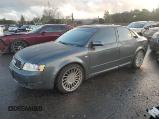2004 Audi A4 1.8T with VIN WAUJC68EX4A225313, listed as a Copart auction lot 41542835 with 163,806 mi miles and Salvage Title. Bid and sale history available at carsss.com. Image 1.