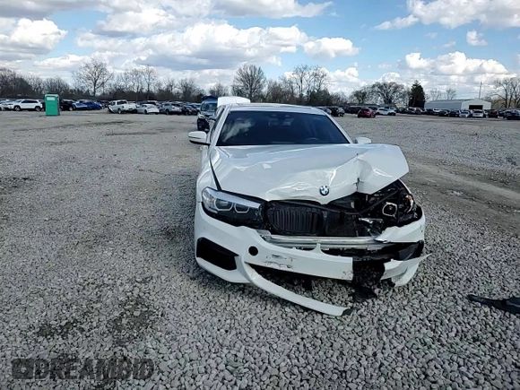 2019 BMW 5 Series 530i xDrive with VIN WBAJA7C50KG911549, listed as a Copart auction lot 50158135 with 91,390 mi miles and Salvage title. Bid and sale history available at DreamBid. Image 10.