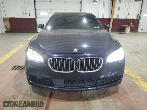 2015 BMW 7 Series 750Li xDrive with VIN WBAYF8C52FD654598, listed as a Copart auction lot 55745555 with 108,958 mi miles and Salvage title. Bid and sale history available at DreamBid. Image 5.