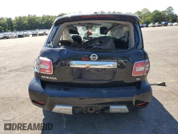 2018 Nissan Armada SV with VIN JN8AY2NCXJ9553963, listed as a Copart auction lot 68015674 with Not Provided miles and Non Repairable. Bid and sale history available at carsss.com. Image 6.