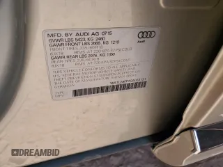 2016 Audi Q5 Premium Plus with VIN WA1L2AFP7GA023131, listed as a Copart auction lot 62915055 with 63,674 mi miles and Salvage title. Bid and sale history available at DreamBid. Image 13.