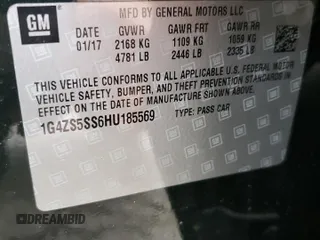 2017 Buick LaCrosse Premium with VIN 1G4ZS5SS6HU185569, listed as a Copart auction lot 83989474 with 109,808 mi miles and Clean Title. Bid and sale history available at carsss.com. Image 13.