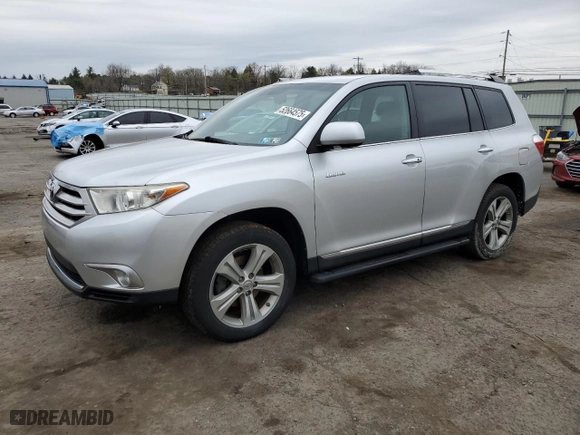 2013 Toyota Highlander Limited with VIN 5TDDK3EHXDS252983, listed as a Copart auction lot 52664575 with 94,658 mi miles and Salvage Title. Bid and sale history available at carsss.com. Image 1.