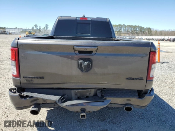 2021 Ram 1500 Big Horn with VIN 1C6SRFBT8MN586455, listed as a Copart auction lot 49481665 with 57,793 mi miles and Salvage Title. Bid and sale history available at carsss.com. Image 6.