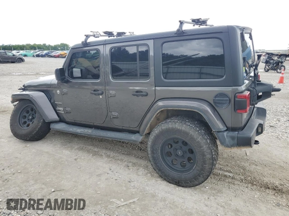 2018 Jeep Wrangler Unlimited Sahara с VIN 1C4HJXEG0JW308332, выставлен на аукционе Copart как лот 58778355 с пробегом 90 384 миль миль и Списание • Salvage title. История ставок и продаж доступна на DreamBid. Изображение 2.