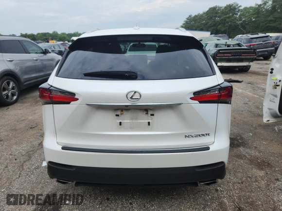2017 Lexus NX 200t with VIN JTJYARBZ1H2053299, listed as a Copart auction lot 60734825 with 58,806 mi miles and Salvage title. Bid and sale history available at DreamBid. Image 6.