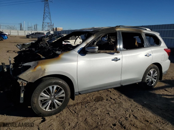 2017 Nissan Pathfinder SV with VIN 5N1DR2MN2HC641181, listed as a Copart auction lot 80501814 with 0 mi miles and Non Repairable. Bid and sale history available at carsss.com. Image 1.