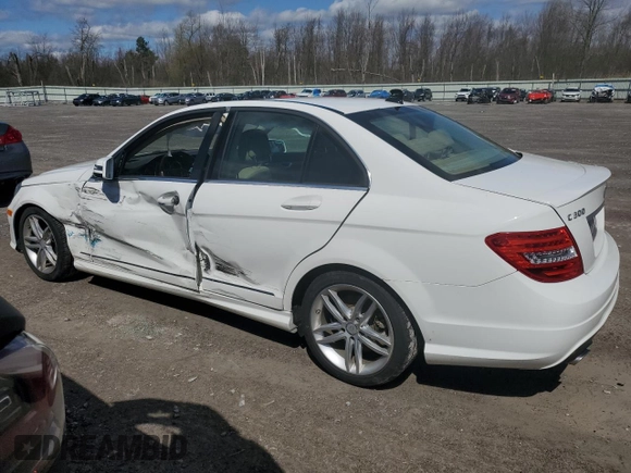 2014 Mercedes-Benz C with VIN WDDGF8AB4EA939462, listed as a Copart auction lot 54179705 with 119,310 mi miles and Salvage Title. Bid and sale history available at carsss.com. Image 2.