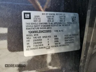 2017 GMC Acadia Denali z VIN 1GKKNXLS5HZ239863, wystawiony jako Copart lot #57999995 z przebiegiem 97 076 mil mil oraz Szkoda całkowita • Salvage title. Historia ofert i sprzedaży dostępna na DreamBid. Obrazek 13.