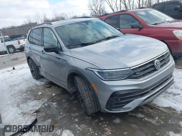 2023 Volkswagen Tiguan SE R-Line Black with VIN 3VV8B7AX3PM106873, listed as a IAAI auction lot 41402146 with 26,701 mi miles and . Bid and sale history available at DreamBid. Image 1.