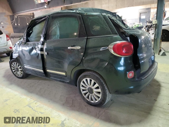2015 FIAT 500L Lounge with VIN ZFBCFACH6FZ035006, listed as a Copart auction lot 83489034 with 0 mi miles and Salvage Title. Bid and sale history available at carsss.com. Image 2.