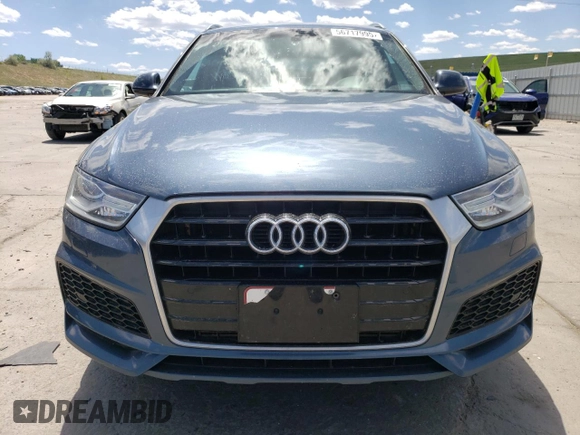 2018 Audi Q3 Premium with VIN WA1BCCFS4JR026621, listed as a Copart auction lot 56717995 with 118,484 mi miles and Salvage title. Bid and sale history available at DreamBid. Image 5.