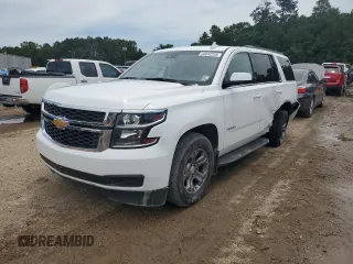 2020 Chevrolet Tahoe LS with VIN 1GNSCAKC8LR136896, listed as a Copart auction lot 58632255 with 53,267 mi miles and Salvage title. Bid and sale history available at DreamBid. Image 1.