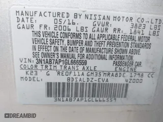 2016 Nissan Sentra SR with VIN 3N1AB7AP1GL666559, listed as a IAAI auction lot 41632834 with 138,395 mi miles. Bid and sale history available at carsss.com. Image 9.