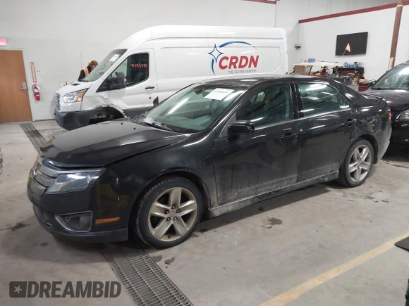 2012 Ford Fusion SPORT with VIN 3FAHP0DC9CR384812, listed as a IAAI auction lot 41506693 with 169,545 mi miles. Bid and sale history available at carsss.com. Image 2.