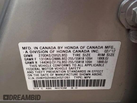 2012 Acura MDX Tech/Entertainment Pkg with VIN 2HNYD2H46CH521261, listed as a Copart auction lot 41606735 with 146,925 mi miles and Salvage Title. Bid and sale history available at carsss.com. Image 13.
