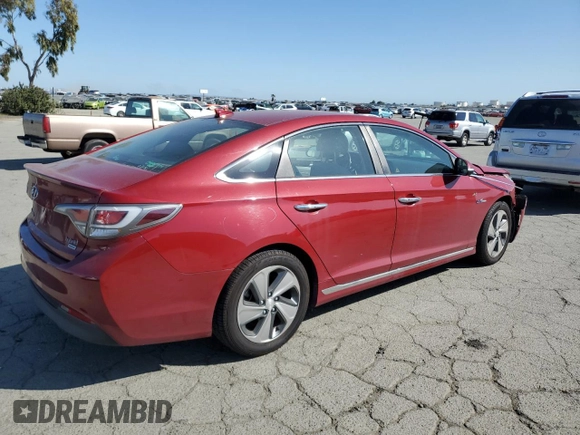 2016 Hyundai Sonata Hybrid Limited with VIN KMHE34L11GA009587, listed as a Copart auction lot 48520245 with 78,609 mi miles and Salvage Title. Bid and sale history available at carsss.com. Image 3.