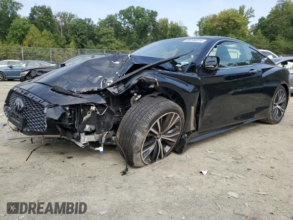 2021 Infiniti Q60 Luxe with VIN JN1EV7KL4MM470492, listed as a Copart auction lot 69246014 with 23,719 mi miles and Salvage title. Bid and sale history available at DreamBid. Image 1.