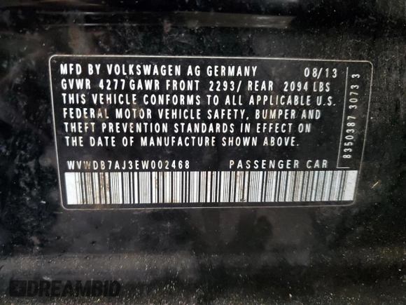 2014 Volkswagen Golf z VIN WVWDB7AJ3EW002468, wystawiony jako Copart lot #42859215 z przebiegiem 79 026 mil mil oraz Szkoda całkowita • Salvage title. Historia ofert i sprzedaży dostępna na DreamBid. Obrazek 13.