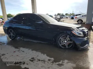 2017 Mercedes-Benz C 300 with VIN 55SWF4JB7HU205892, listed as a Copart auction lot 59607825 with 104,146 mi miles and Salvage title. Bid and sale history available at DreamBid. Image 4.