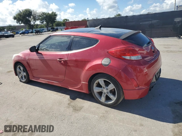 2014 Hyundai Veloster with VIN KMHTC6AD1EU198737, listed as a Copart auction lot 66271575 with 119,895 mi miles and Salvage title. Bid and sale history available at DreamBid. Image 2.
