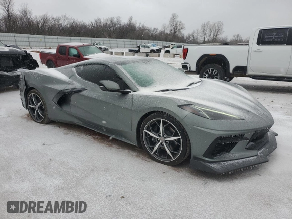 2022 Chevrolet Corvette 1LT with VIN 1G1YA2D49N5100786, listed as a Copart auction lot 44849345 with 10,615 mi miles and Salvage Title. Bid and sale history available at carsss.com. Image 4.