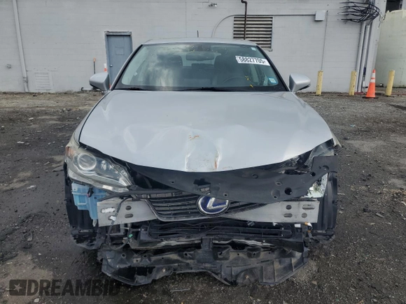 2012 Lexus CT 200h with VIN JTHKD5BH6C2089061, listed as a Copart auction lot 58827705 with 124,474 mi miles and Salvage title. Bid and sale history available at DreamBid. Image 5.