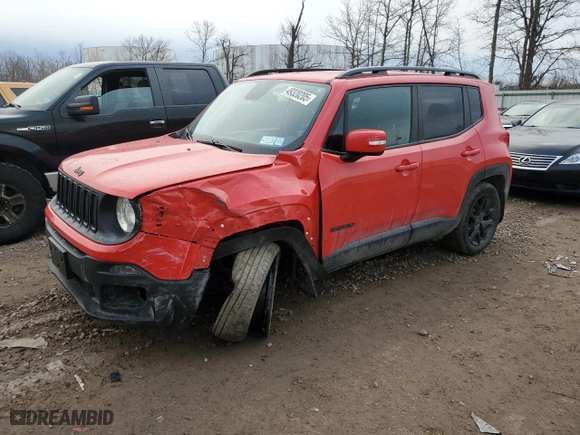 2018 Jeep Renegade Latitude with VIN ZACCJBBB3JPG80041, listed as a Copart auction lot 49320205 with 92,753 mi miles and Salvage Title. Bid and sale history available at carsss.com. Image 1.