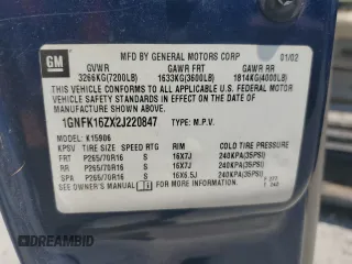 2002 Chevrolet Suburban LT with VIN 1GNFK16ZX2J220847, listed as a Copart auction lot 60745004 with 264,547 mi miles and Salvage Title. Bid and sale history available at carsss.com. Image 13.