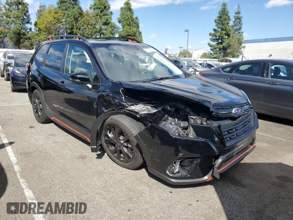 2023 Subaru Forester Sport with VIN JF2SKAJC5PH439774, listed as a Copart auction lot 47590335 with 20,116 mi miles and Salvage Title. Bid and sale history available at carsss.com. Image 4.