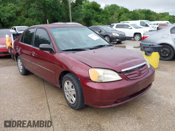 2003 Honda Civic LX with VIN 1HGES16533L002595, listed as a IAAI auction lot 42203163 with 191,487 mi miles and . Bid and sale history available at DreamBid. Image 1.