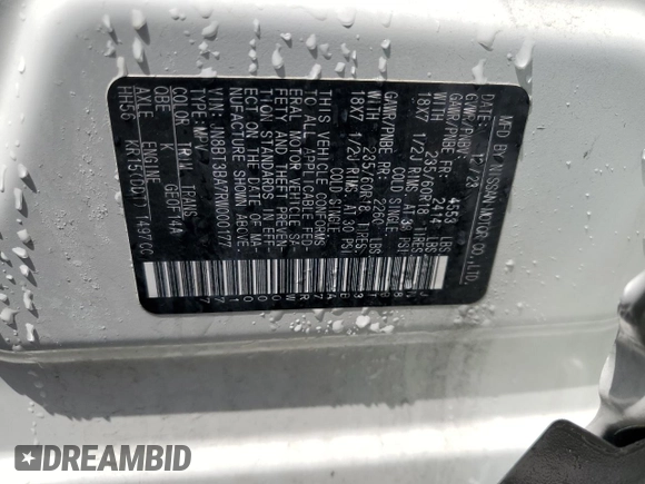 2024 Nissan Rogue SV z VIN JN8BT3BA7RW000177, wystawiony jako Copart lot #55657675 z przebiegiem 26 281 mil mil oraz Szkoda całkowita • Salvage title. Historia ofert i sprzedaży dostępna na DreamBid. Obrazek 13.