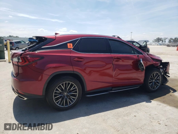 2022 Lexus RX with VIN 2T2YZMDA2NC318309, listed as a Copart auction lot 62670164 with 65,143 mi miles and Salvage Title. Bid and sale history available at carsss.com. Image 3.