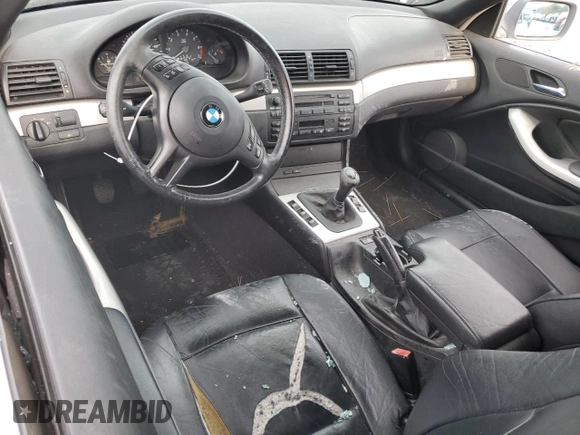 2002 BMW 3 Series 325Ci with VIN WBABS33492JY43255, listed as a Copart auction lot 80297624 with 138,885 mi miles and Salvage Title. Bid and sale history available at carsss.com. Image 8.
