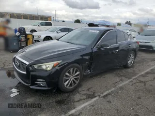 2016 Infiniti Q50 2.0t Premium with VIN JN1CV7AP4GM202199, listed as a Copart auction lot 48600515 with 112,485 mi miles and Salvage Title. Bid and sale history available at carsss.com. Image 1.