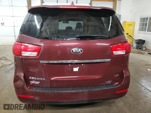 2016 Kia Sedona LX with VIN KNDMB5C14G6099412, listed as a Copart auction lot 43959415 with 157,262 mi miles and Salvage Title. Bid and sale history available at DreamBid. Image 6.