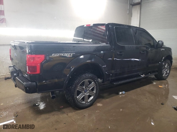 2020 Ford F-150 XL with VIN 1FTEW1E44LKE14056, listed as a Copart auction lot 45376885 with 0 mi miles and Salvage Title. Bid and sale history available at carsss.com. Image 3.