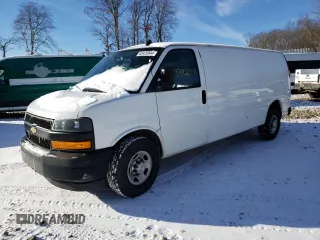2019 Chevrolet Express Cargo Van with VIN 1GCWGBFP2K1182089, listed as a Copart auction lot 83420944 with 148,415 mi miles and Salvage Title. Bid and sale history available at carsss.com. Image 1.