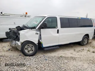 2013 Chevrolet Express Passenger LT z VIN 1GAZG1FG0D1167528, wystawiony jako Copart lot #53741965 z przebiegiem 103 253 mil mil oraz Szkoda całkowita • Salvage title. Historia ofert i sprzedaży dostępna na DreamBid. Obrazek 1.