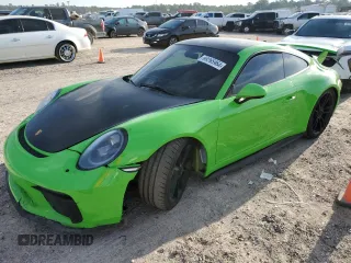 2018 Porsche 911 GT3 with VIN WP0AC2A95JS175760, listed as a Copart auction lot 69265964 with 18,989 mi miles and Salvage Title. Bid and sale history available at carsss.com. Image 1.