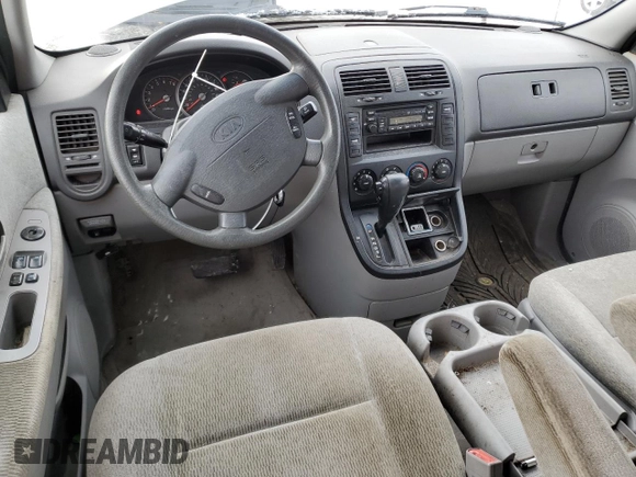 2005 Kia Sedona LX with VIN KNDUP131656722701, listed as a Copart auction lot 41604655 with 160,793 mi miles and Salvage Title. Bid and sale history available at carsss.com. Image 8.