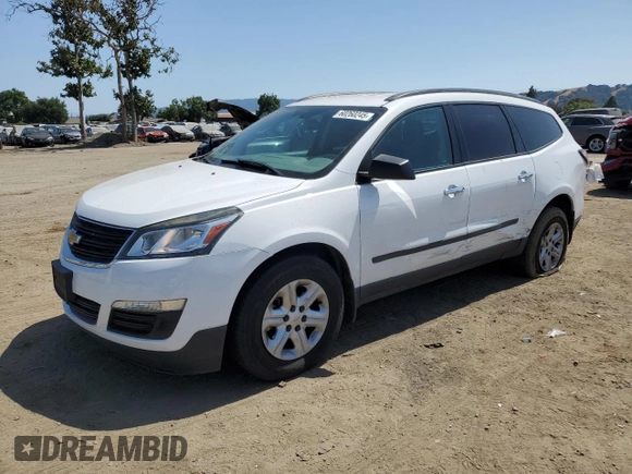 2017 Chevrolet Traverse LS with VIN 1GNKVFKD1HJ160642, listed as a Copart auction lot 60260245 with 109,022 mi miles and Salvage title. Bid and sale history available at DreamBid. Image 1.