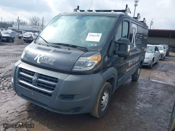 2014 Ram ProMaster Cargo Van with VIN 3C6TRVAG4EE103066, listed as a IAAI auction lot 41662198 with 54,120 mi miles. Bid and sale history available at carsss.com. Image 17.