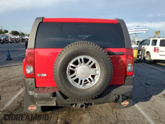 2007 Hummer H3 SUV with VIN 5GTDN13E578129596, listed as a Copart auction lot 84348604 with 70,574 mi miles and Salvage Title. Bid and sale history available at DreamBid. Image 6.