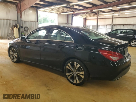 2018 Mercedes-Benz CLA 250 with VIN WDDSJ4GB4JN657124, listed as a Copart auction lot 58735945 with 131,036 mi miles and Salvage title. Bid and sale history available at DreamBid. Image 2.