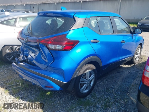 2022 Nissan Kicks S with VIN 3N1CP5BVXNL512828, listed as a IAAI auction lot 41596960 with 57,341 mi miles and . Bid and sale history available at carsss.com. Image 4.