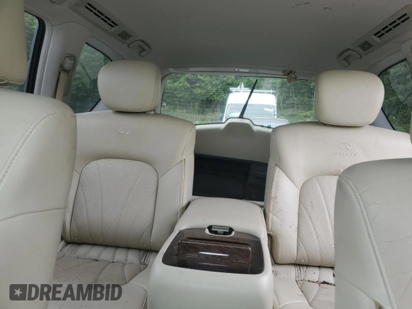 2012 Infiniti QX56 7-passenger with VIN JN8AZ2NFXC9515756, listed as a Copart auction lot 57978785 with Not provided miles and Salvage title. Bid and sale history available at DreamBid. Image 10.