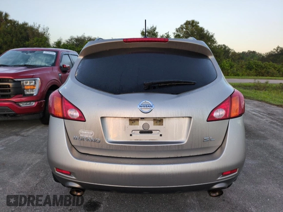 2009 Nissan Murano SL with VIN JN8AZ18U09W103215, listed as a Copart auction lot 74713684 with 0 mi miles and Salvage Title. Bid and sale history available at carsss.com. Image 6.