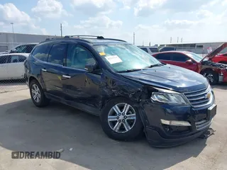 2015 Chevrolet Traverse LT z VIN 1GNKRHKD4FJ296745, wystawiony jako IAAI lot #42334324 z przebiegiem 139 386 mil mil oraz . Historia ofert i sprzedaży dostępna na DreamBid. Obrazek 1.